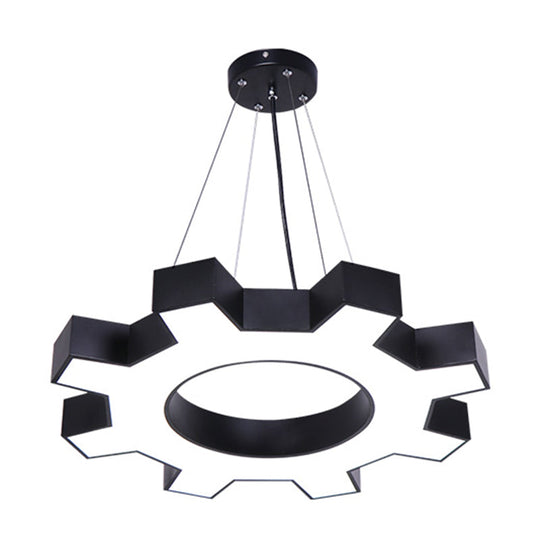 Cog & Glow: Modern Gear - Shaped Pendant Light For Gyms And More