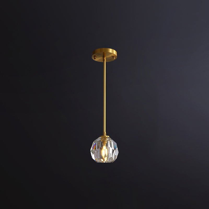 Sophia’s Stunning Crystal Gold Pendant Lamp - Illuminate With Elegance Clear / 4.5’ Lights