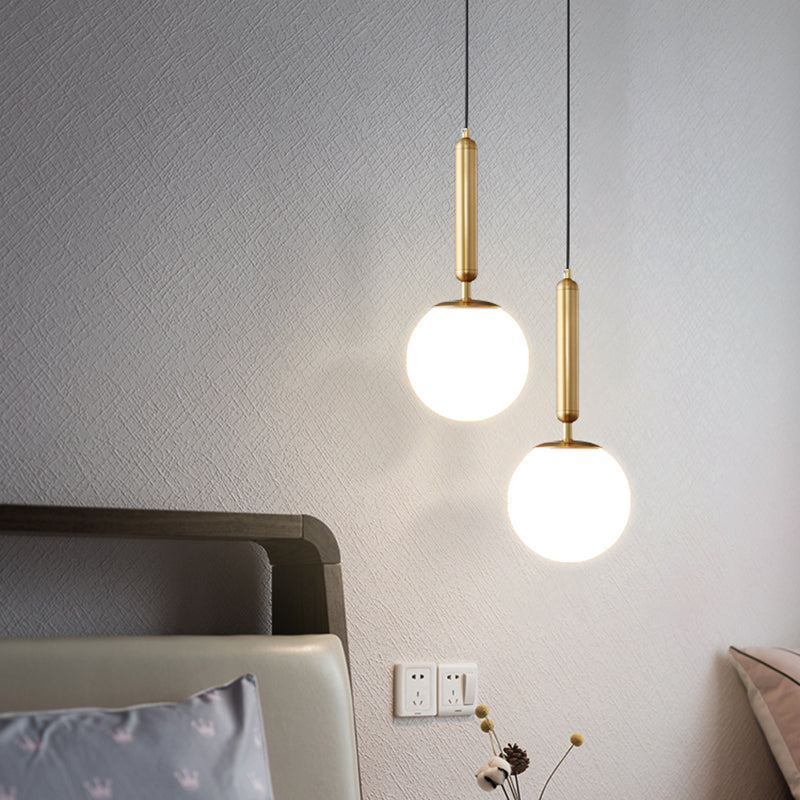 Modern Elegance Meets Warmth: Opal Glass Globe Pendant Light