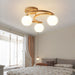 Ethan’s Modern Semi - Flush Chandelier: Warm Lighting And Rustic Charm For Your Bedroom 3 / Wood