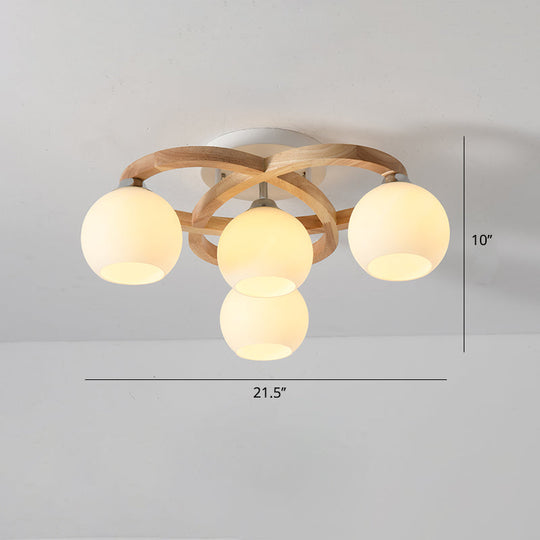 Ethan’s Modern Semi - Flush Chandelier: Warm Lighting And Rustic Charm For Your Bedroom