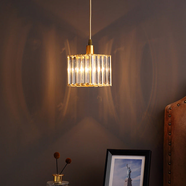 Gemma Elegance Meets Sparkling Brilliance: The Gold Prismatic Crystal Pendant Lamp