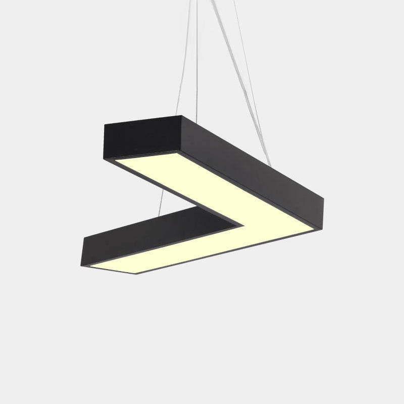 Alexandra Modern V - Shape Ceiling Light - Led Flush Mount In Black Or White / 14’ Warm Pendant