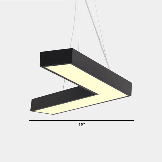 Alexandra Modern V - Shape Ceiling Light - Led Flush Mount In Black Or White Pendant Lighting