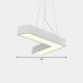 Alexandra Modern V - Shape Ceiling Light - Led Flush Mount In Black Or White Pendant Lighting