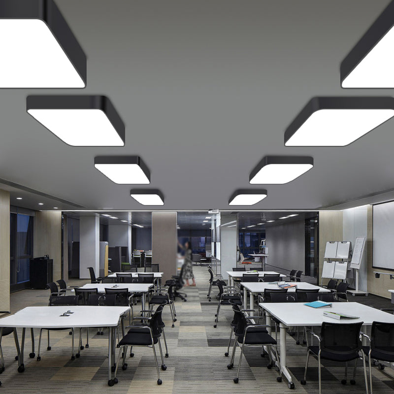 Olivia: Modern Led Flushmount For Your Office Black / 23.5’ Cold White Ceiling Light