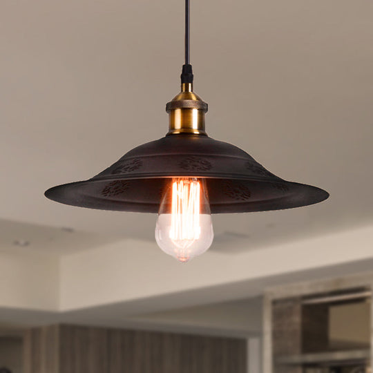 Michelle Bell Pendant: Edgy Style & Warm Glow Black