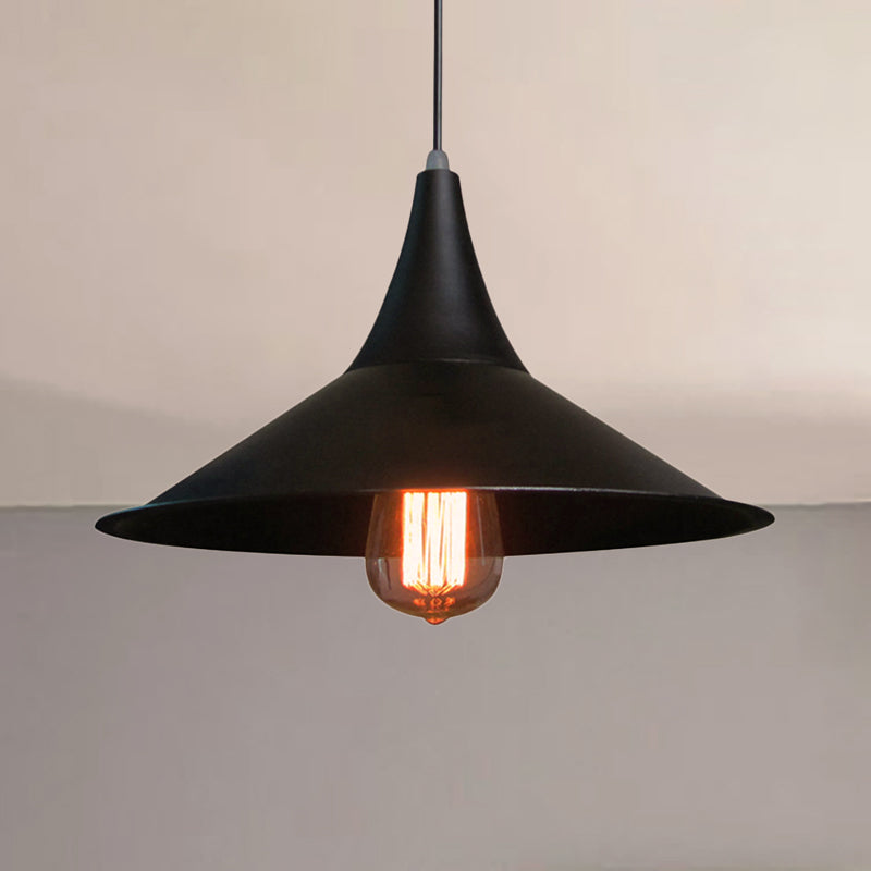 Isabella - Modern Conic Pendant Light (Black Or White) Black