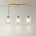 Leilani Modern Brass Pendant: Prismatic Glass Meets Chic Style