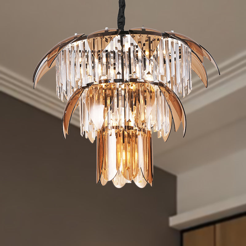 Evelyn’s Enchanting Crystal Chandelier: Light Up Your Living Room In Style Gold