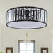 Elizabeth Crystal Drum Fixture - Modern Elegance For Bedrooms 3 / Black Ceiling Light