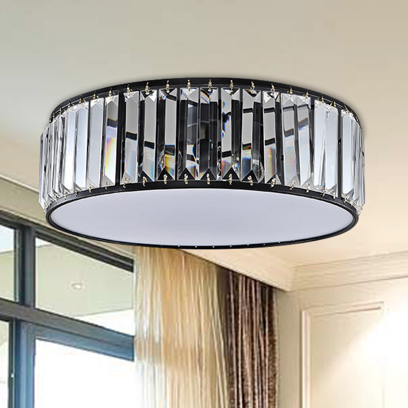 Elizabeth Crystal Drum Fixture - Modern Elegance For Bedrooms Ceiling Light