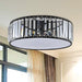 Elizabeth Crystal Drum Fixture - Modern Elegance For Bedrooms Ceiling Light