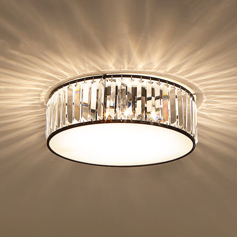 Elizabeth Crystal Drum Fixture - Modern Elegance For Bedrooms Ceiling Light