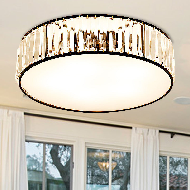 Elizabeth Crystal Drum Fixture - Modern Elegance For Bedrooms Ceiling Light