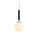 Brynn Modern White Glass Globe Pendant: Illuminate Your Space With Timeless Elegance Black / 6’