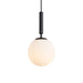 Brynn Modern White Glass Globe Pendant: Illuminate Your Space With Timeless Elegance Black / 8’