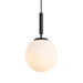 Brynn Modern White Glass Globe Pendant: Illuminate Your Space With Timeless Elegance Black / 10’