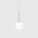 Brynn Modern White Glass Globe Pendant: Illuminate Your Space With Timeless Elegance / 6’