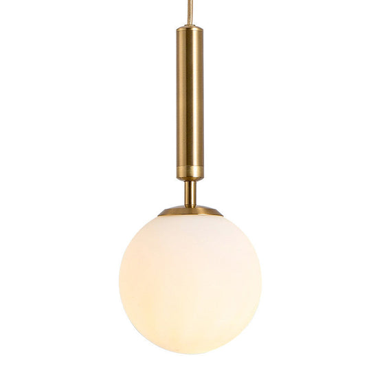 Brynn Modern White Glass Globe Pendant: Illuminate Your Space With Timeless Elegance