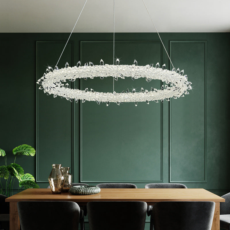 Diana - Modern Crystal Circle Chandelier (Choose Your Size & Tiers)