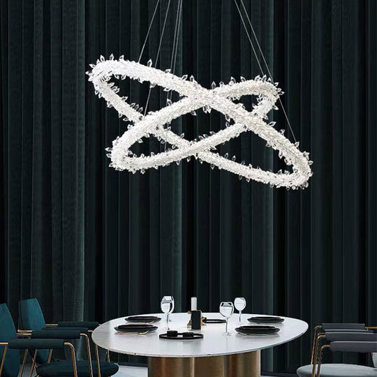 Diana - Modern Crystal Circle Chandelier (Choose Your Size & Tiers)