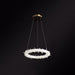 Diana - Modern Crystal Circle Chandelier (Choose Your Size & Tiers) Clear / 12’ With Lace