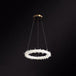 Diana - Modern Crystal Circle Chandelier (Choose Your Size & Tiers) Clear / 12’ With Lace