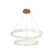 Diana - Modern Crystal Circle Chandelier (Choose Your Size & Tiers) Clear / 24’ + 31.5’ With Lace