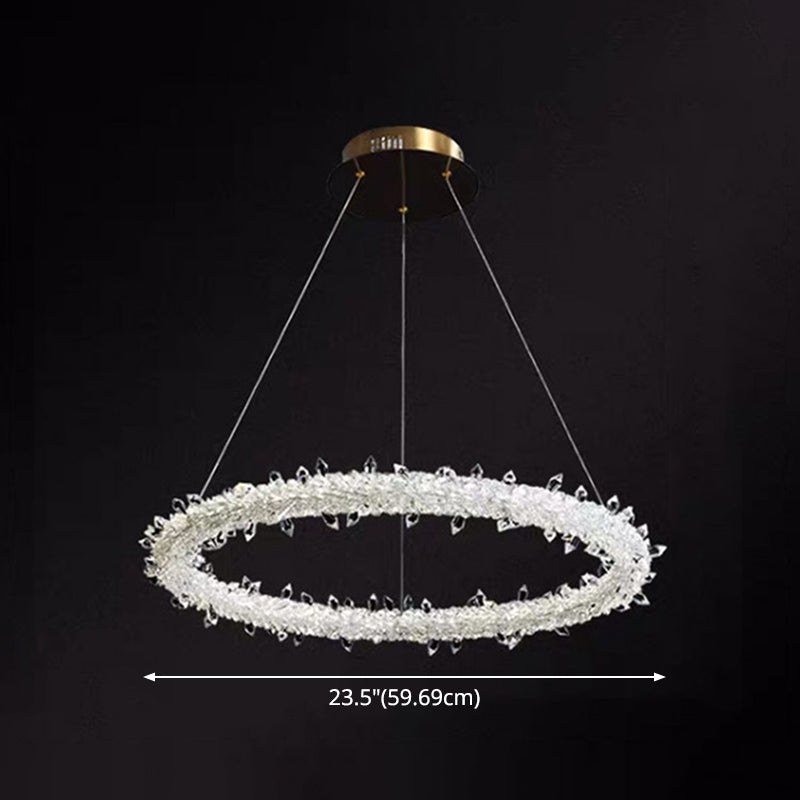 Diana - Modern Crystal Circle Chandelier (Choose Your Size & Tiers)