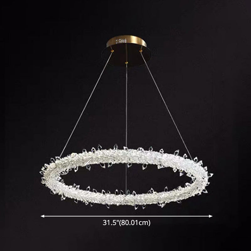 Diana - Modern Crystal Circle Chandelier (Choose Your Size & Tiers)