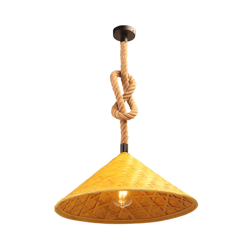 Reagan Farmhouse Pendant Lamp - Natural Rattan Charm