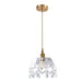 Katherine Enchanting Embrace: Brass And Crystal Mini Pendant Light / Barn