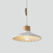 Modern Mini Colorful Pendant Light With Lovely Cement Saucer Shade For Bedroom White