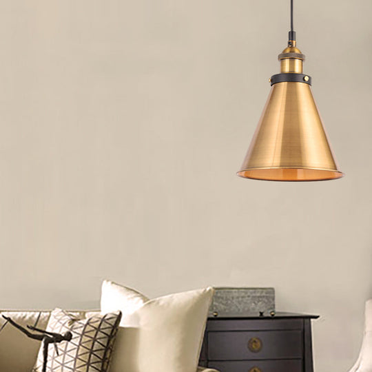 Sélène Barn Shade Metal Suspension Light - Industrial Style