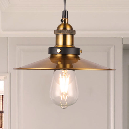 Sélène Barn Shade Metal Suspension Light - Industrial Style