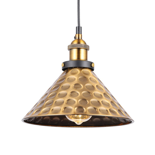 Sélène Barn Shade Metal Suspension Light - Industrial Style