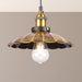 Sélène Barn Shade Metal Suspension Light - Industrial Style Brass / D