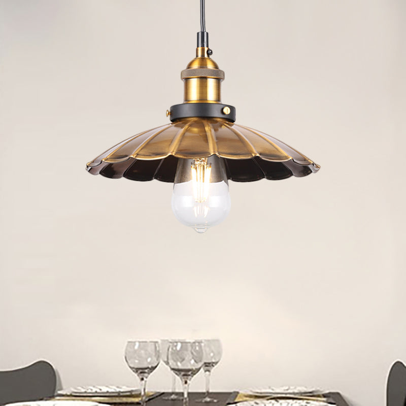 Sélène Barn Shade Metal Suspension Light - Industrial Style