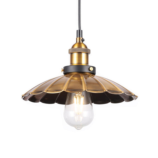 Sélène Barn Shade Metal Suspension Light - Industrial Style