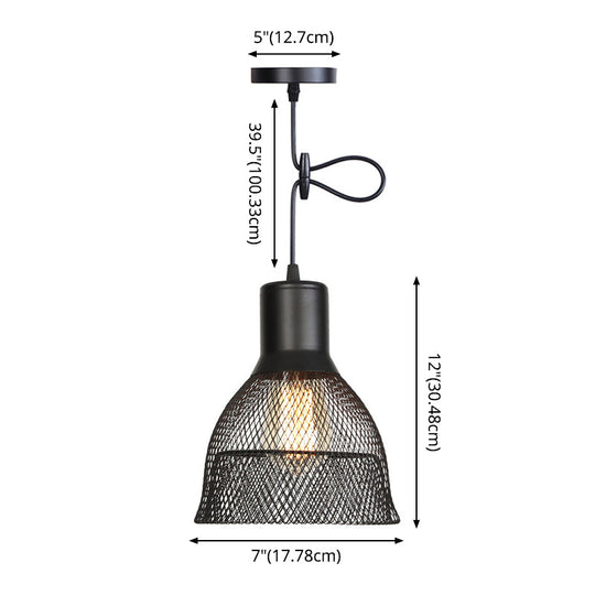 Ethan’s Industrial Wire Mesh Pendant Lamp: A Touch Of Charm