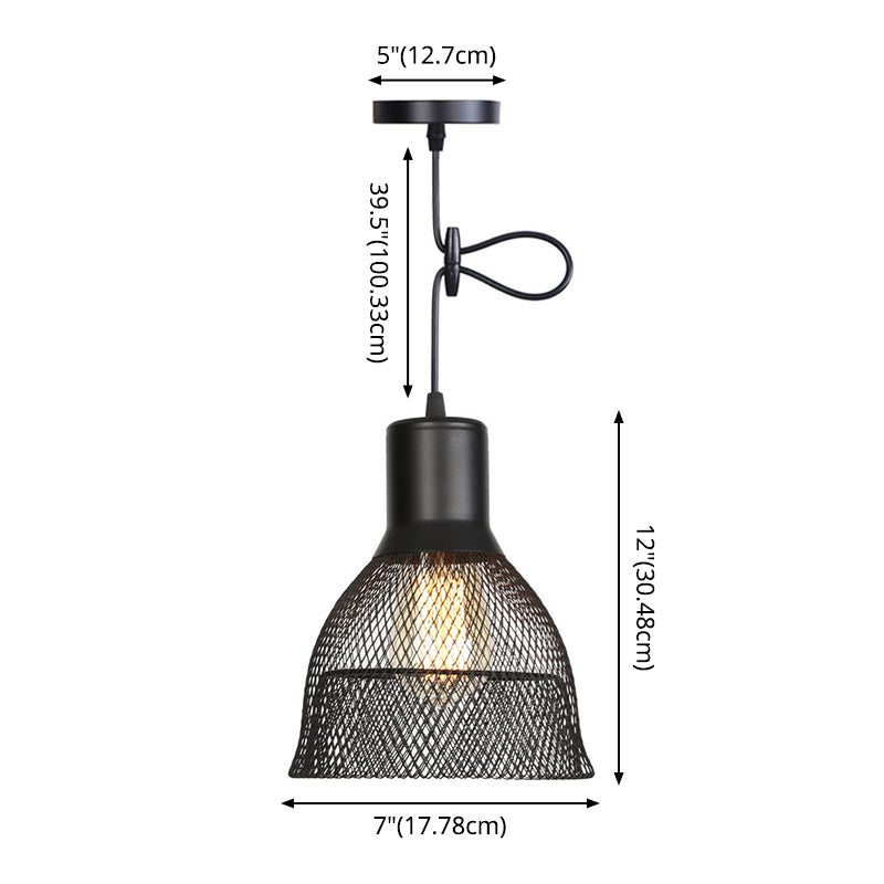 Ethan’s Industrial Wire Mesh Pendant Lamp: A Touch Of Charm