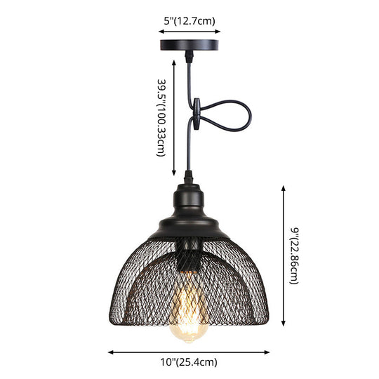 Ethan’s Industrial Wire Mesh Pendant Lamp: A Touch Of Charm