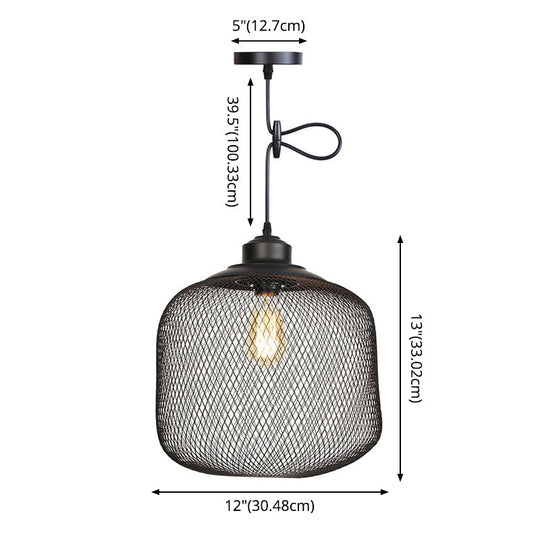 Ethan’s Industrial Wire Mesh Pendant Lamp: A Touch Of Charm