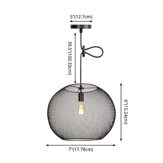 Ethan’s Industrial Wire Mesh Pendant Lamp: A Touch Of Charm