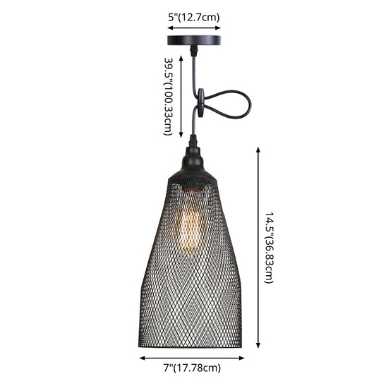 Ethan’s Industrial Wire Mesh Pendant Lamp: A Touch Of Charm