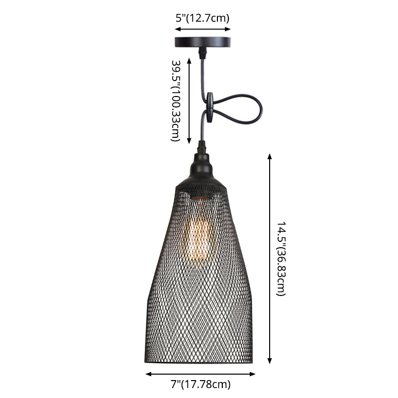 Ethan’s Industrial Wire Mesh Pendant Lamp: A Touch Of Charm