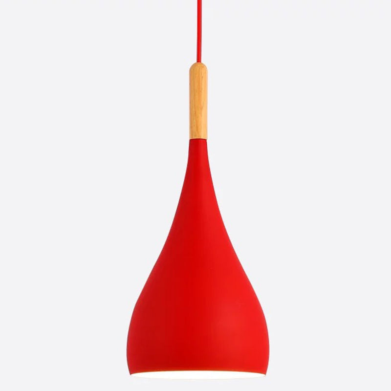 Kiara Modern Teardrop Pendant: A Touch Of Elegance For Your Space Red / 6.5’