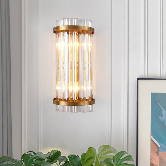 Paige Elegance Meets Adjustability: Black & Gold Crystal Wall Sconce