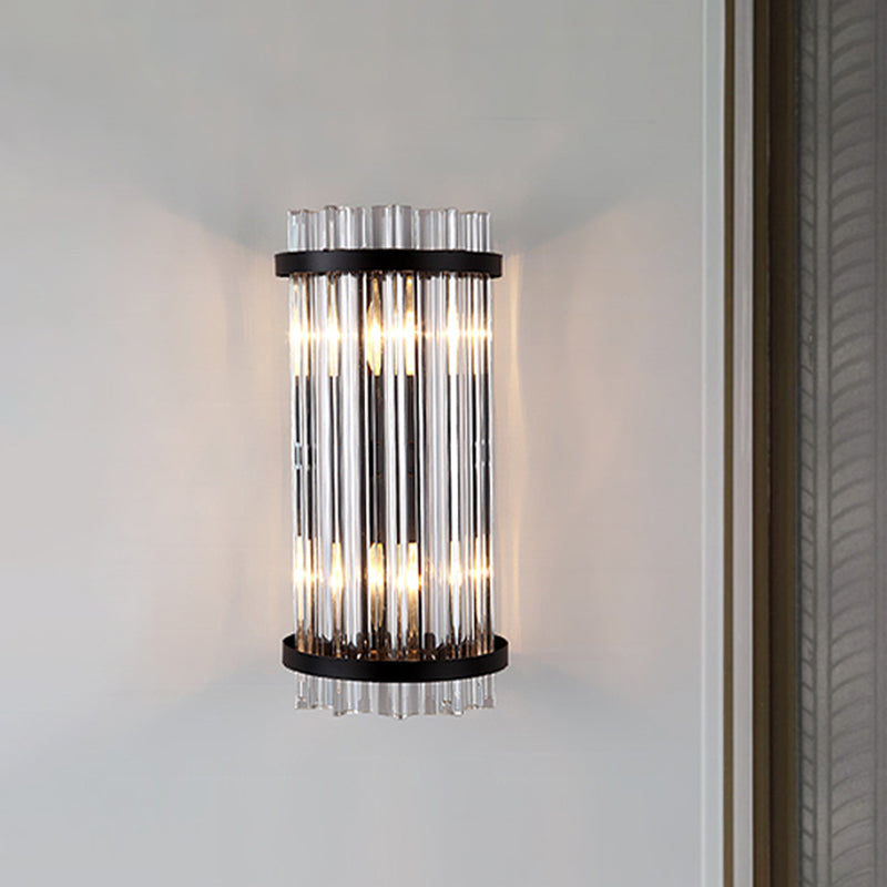 Paige Elegance Meets Adjustability: Black & Gold Crystal Wall Sconce